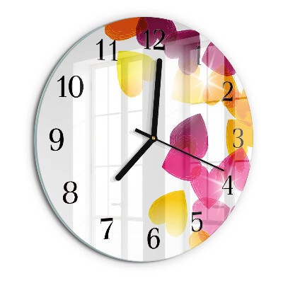 Orologio rotondo Cuori colorati