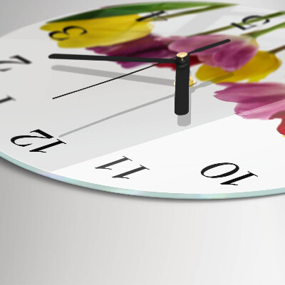 Orologio rotondo Tulipani colorati