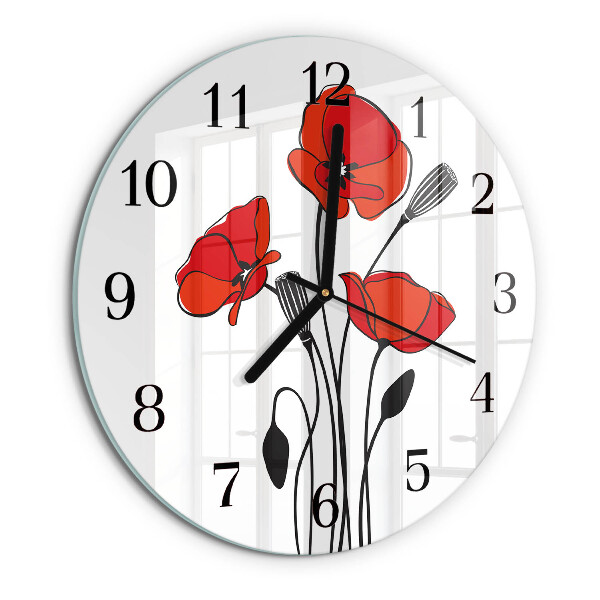 Orologio rotondo Papavero