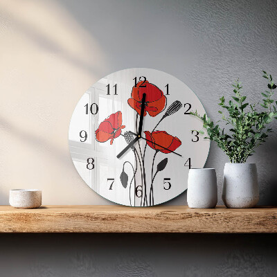 Orologio rotondo Papavero