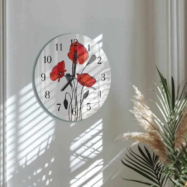 Orologio rotondo Papavero