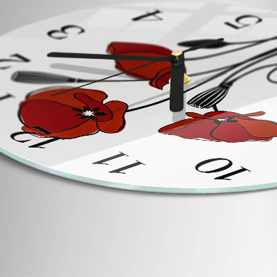 Orologio rotondo Papavero