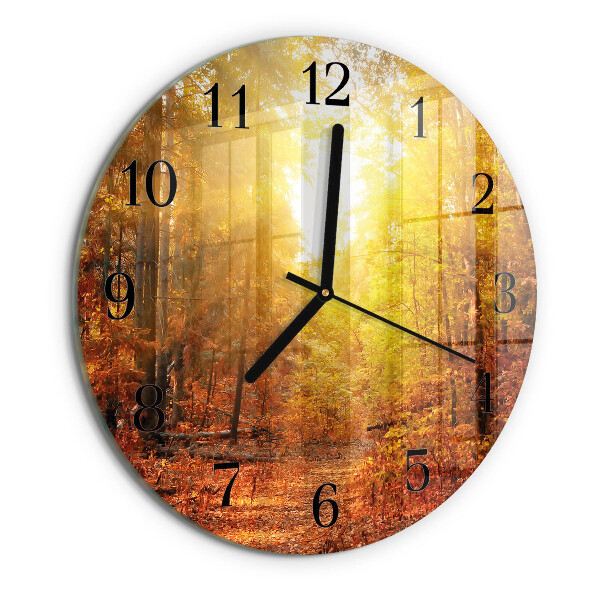 Orologio rotondo Foresta autunnale