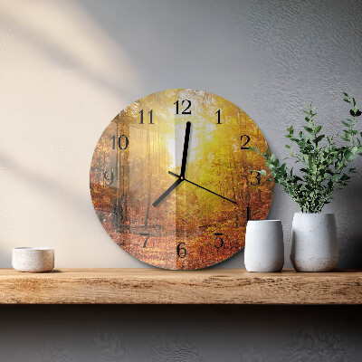 Orologio rotondo Foresta autunnale