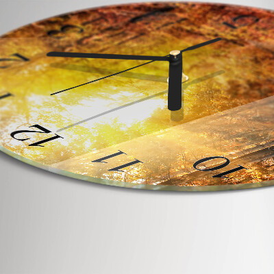 Orologio rotondo Foresta autunnale