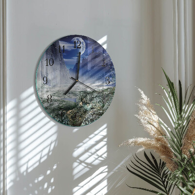 Orologio rotondo Montagne Luna