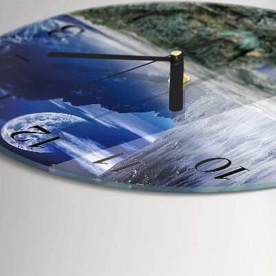 Orologio rotondo Montagne Luna