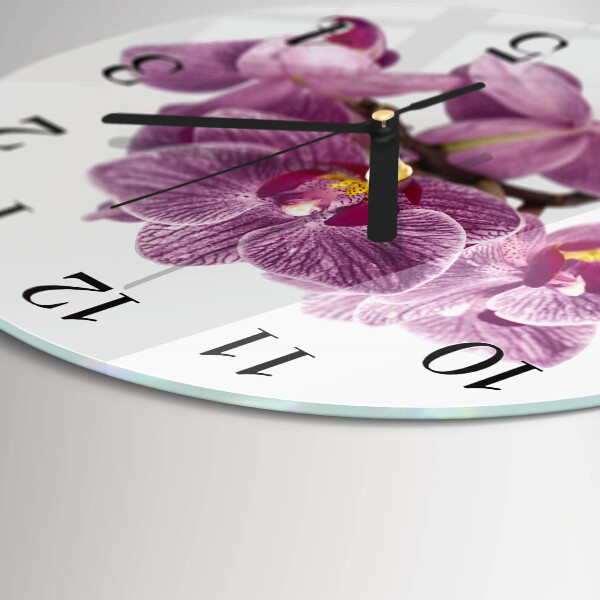 Orologio rotondo Orchidee
