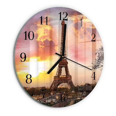 Orologio rotondo Torre Eiffel Parigi