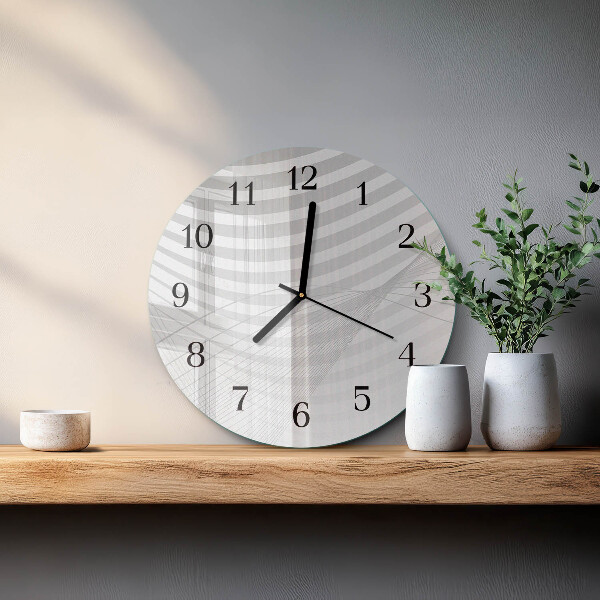 Orologio rotondo Linee astratte