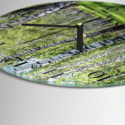 Orologio rotondo Foresta di betulle