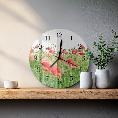 Orologio rotondo Papaveri