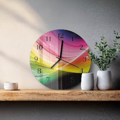 Orologio rotondo Linee astratte