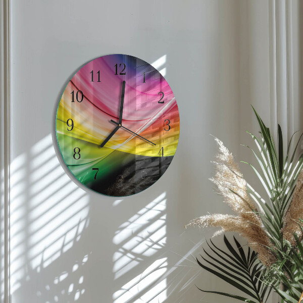 Orologio rotondo Linee astratte