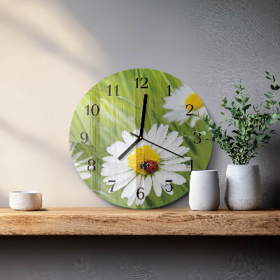 Orologio rotondo margherite