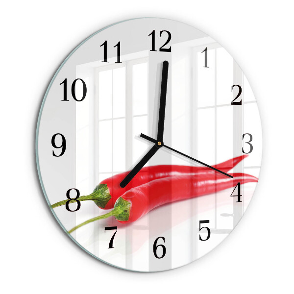 Orologio rotondo peperoncini