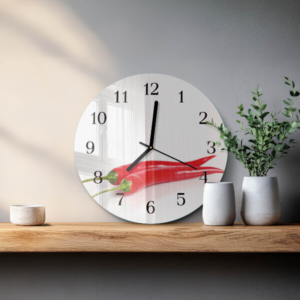 Orologio rotondo peperoncini
