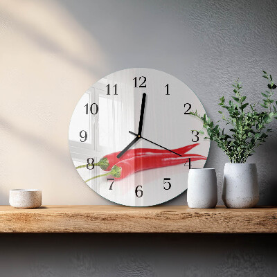 Orologio rotondo peperoncini