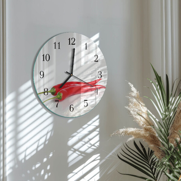 Orologio rotondo peperoncini