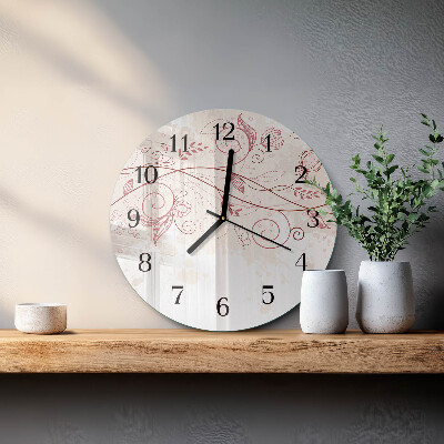 Orologio rotondo Arte floreale