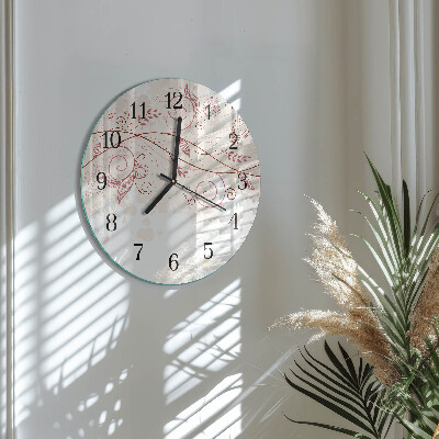 Orologio rotondo Arte floreale