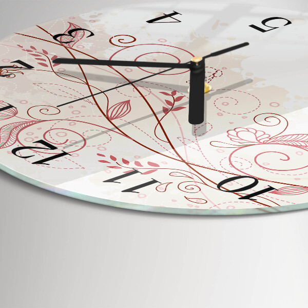 Orologio rotondo Arte floreale
