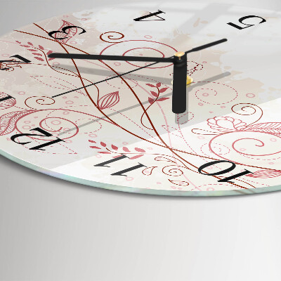 Orologio rotondo Arte floreale