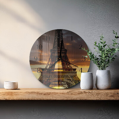 Orologio rotondo Torre Eiffel Parigi