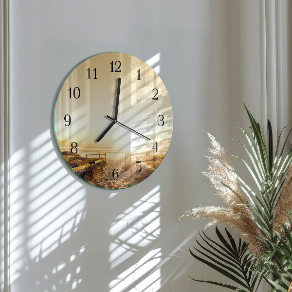 Orologio rotondo Sentiero lungo la spiaggia