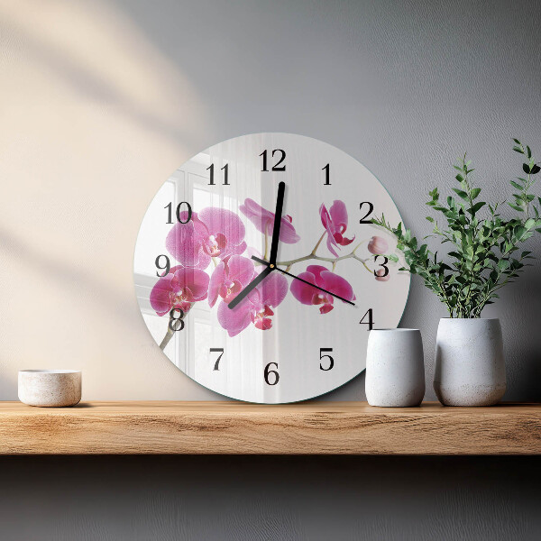 Orologio rotondo Orchidea