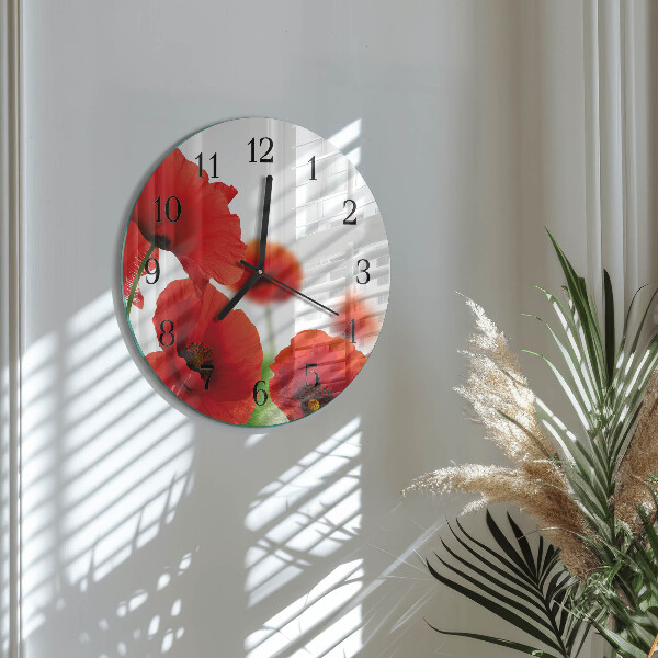 Orologio rotondo Papaveri