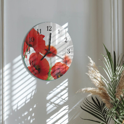 Orologio rotondo Papaveri