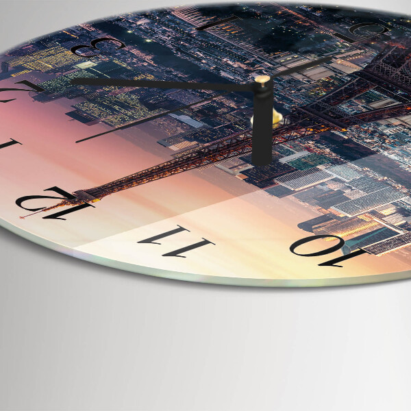 Orologio rotondo Torre Eiffel Parigi