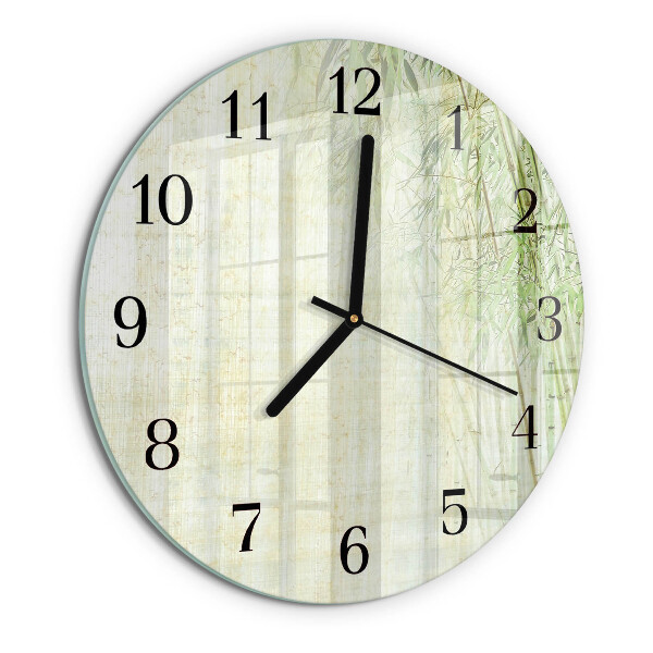 Orologio rotondo Pianta di bambù