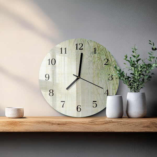 Orologio rotondo Pianta di bambù