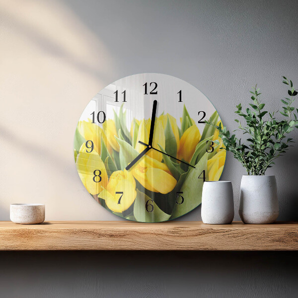 Orologio rotondo Fiori di tulipano