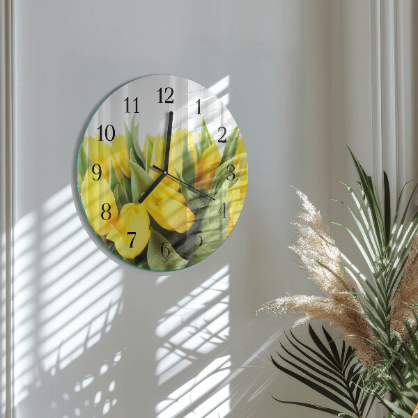 Orologio rotondo Fiori di tulipano