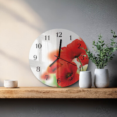 Orologio rotondo Papaveri