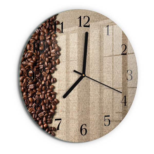 Orologio rotondo chicchi di caffè