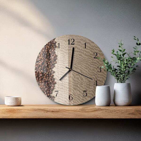 Orologio rotondo chicchi di caffè