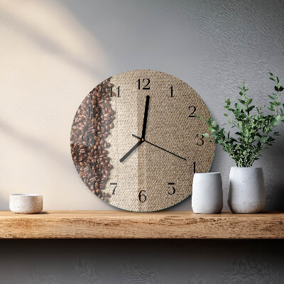 Orologio rotondo chicchi di caffè