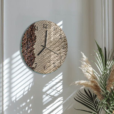 Orologio rotondo chicchi di caffè