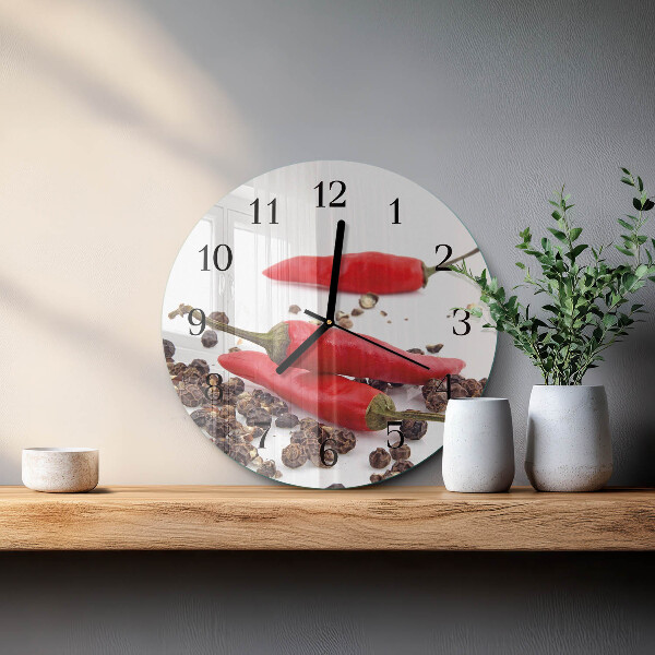 Orologio rotondo peperoncini