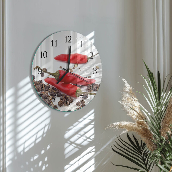 Orologio rotondo peperoncini