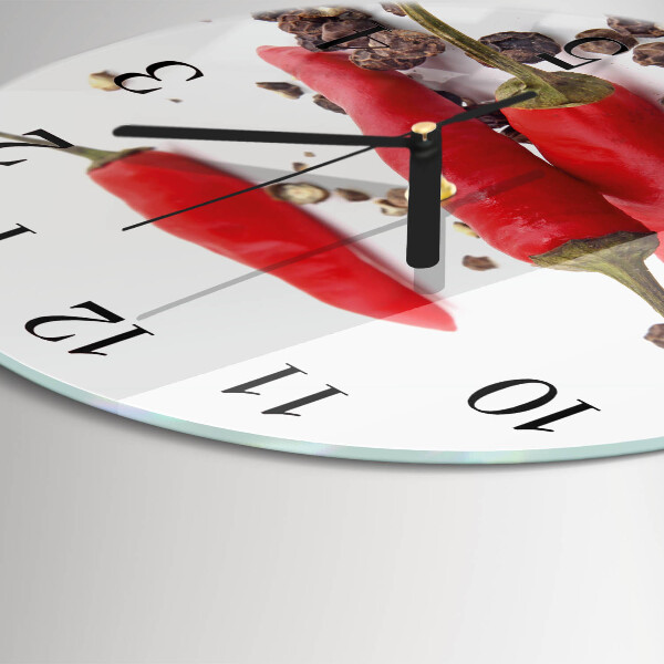 Orologio rotondo peperoncini
