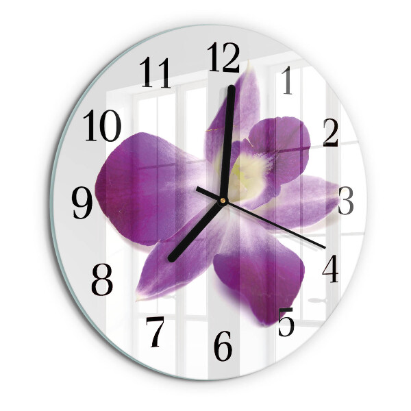 Orologio rotondo Fiore di orchidea