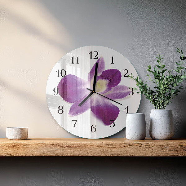 Orologio rotondo Fiore di orchidea