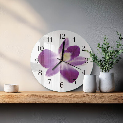 Orologio rotondo Fiore di orchidea