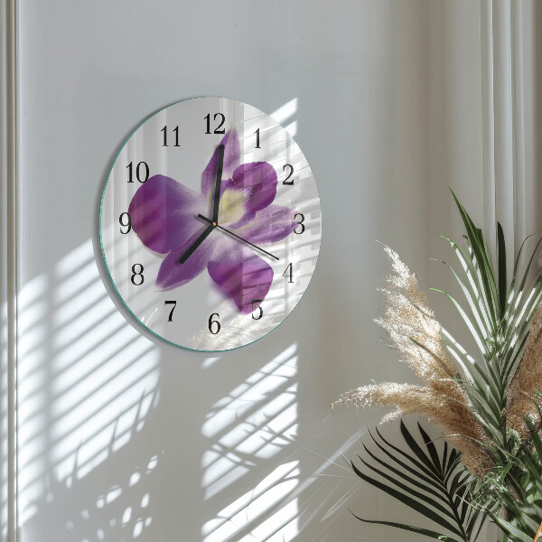 Orologio rotondo Fiore di orchidea