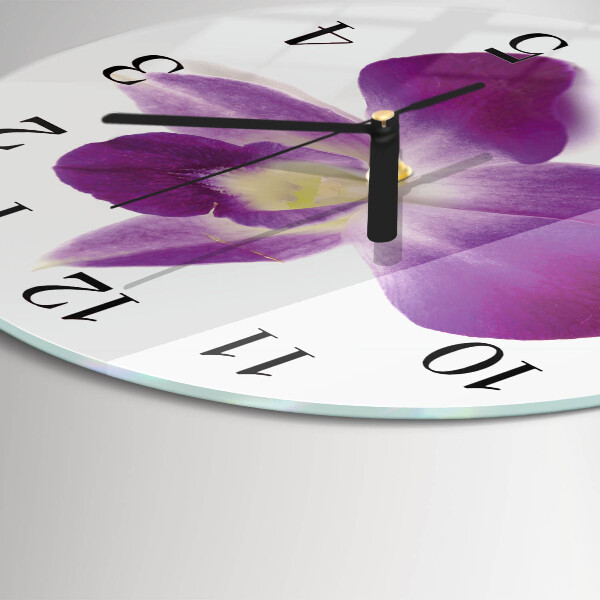 Orologio rotondo Fiore di orchidea